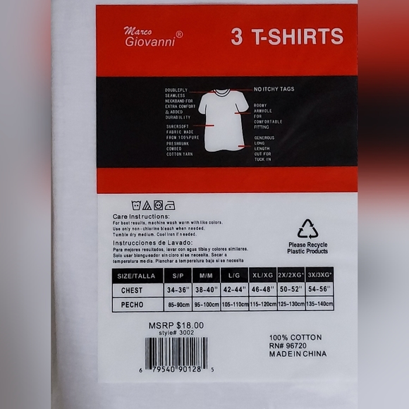 Premium White Cotton T-shirts for Men - Pack of 3, Size M - Picture 8 of 8